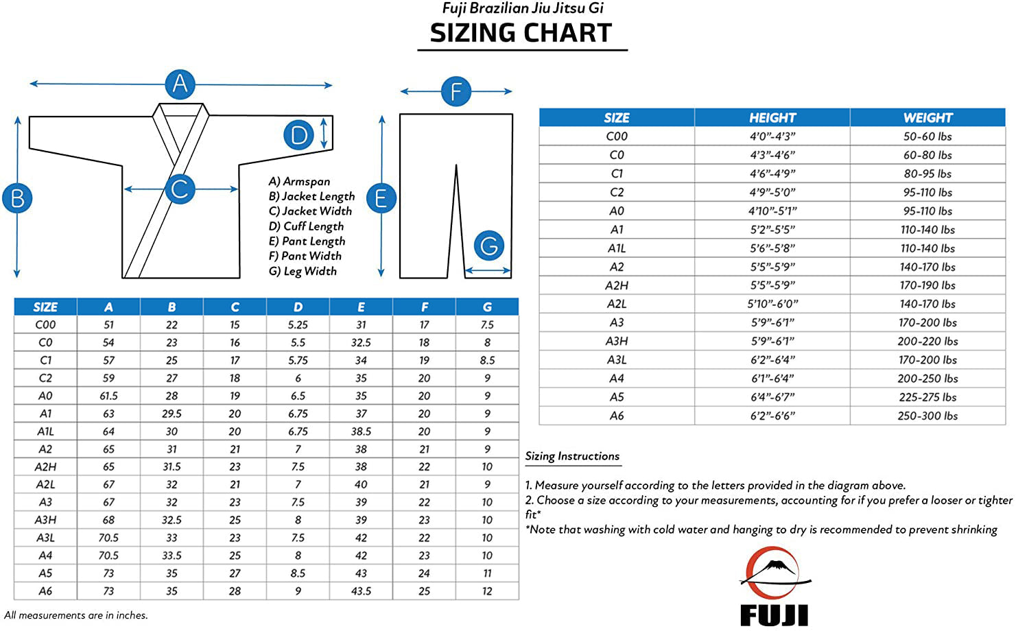 Fuji Middleweight Student BJJ Gi - Youth